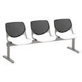 Kfi WhiteSeat Beam Seating, 22"L31"H, PolypropyleneSeat, Kool BeamSeries 2300BEAM3-BP10-SP08