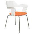 Kfi Stck Chair, Flx Ply Shll, Wht/Squash 2500-WHITE-SQUASH