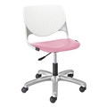 Kfi Poly Task Chair, Pink Seat TK2300-BP08-SP38