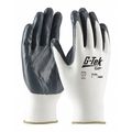 Pip Nitrile Coated Gloves, Palm Coverage, White/Gray, L, PR 34-225/L