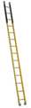 Werner 14 ft. Manhole Ladder, Fiberglass, 14 Steps, 375 lb Load Capacity M7114-1