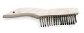 Tough Guy Scratch Brush, 10 in L Handle, 5 3/8 in L Brush, Gray, Wood, 10 1/4 in L Overall 1VAF7