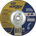Norton Abrasives Depressed Center Wheels, Type 27, 7 in Dia, 0.25 in Thick, 5/8"-11 Arbor Hole Size, Ceramic 66252917881