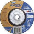 Norton Abrasives Depressed Center Wheels, Type 27, 4 1/2 in Dia, 0.25 in Thick, 5/8"-11 Arbor Hole Size, Ceramic 66252843326
