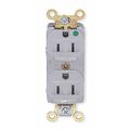 Hubbell 15A Duplex Receptacle 125VAC 5-15R GY HBL8200HG
