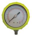 Zoro Select Pressure Gauge, 0 to 15 psi, 1/4 in MNPT, Plastic, Yellow 4EFJ7