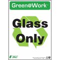 Zing Recycling Sign, 14 in Height, 10 in Width, Plastic, Rectangle, English 2030