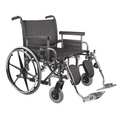 First Voice Wheelchair, 700lb, 26 In Seat, Silver/Black MDS809750