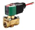 Redhat 100 to 240V AC/DC Brass Solenoid Valve, Normally Open, 3/4 in Pipe Size 8210P035