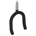 Zoro Select Screw In Hook, Black Vinyl Coated 4ERX8