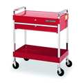 Westward WESTWARD Tool Utility Cart, 1-Drawer, Gloss Red, Keyed, 30"W x 16" D x 35" H 2CZY3