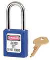 Master Lock Zenex Thermoplastic Safety Padlock, 1-1/2 in Wide with 1-1/2 in Shackle, Blue 410BLU