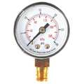 Zoro Select Pressure Gauge, 0 to 30 psi, 1/8 in MNPT, Plastic, Black 4FLP9