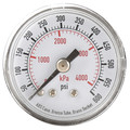 Zoro Select Pressure Gauge, Commercial, 0 to 600 psi, 1 1/2 in Dial, 1/8 in MNPT, Plastic, Black 4FMA3