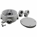 Cantex Weatherproof Junction Box, 15.8 cu in, Junction Box, 1 Gang, PVC, Round 5133690