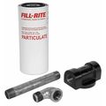 Fill-Rite Filter Housing, 3/4 in, NPT, 18 gpm, 50 psi, 11 in Overall Ht, Cast Aluminum, White 1200KTF7018