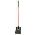 Nupla 14 ga Standard Step Square Point Shovel, Steel Blade, 48 in L Black Fiberglass Handle 6894315