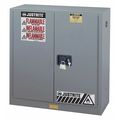 Justrite Flammable Safety Cabinet, 30 Gal., Gray 893003