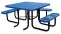 Zoro Select Picnic Table, 80" W x75" D, Blue 4HUR3
