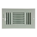 Zoro Select Sidewall/Ceiling Register, 5.25 X 9.25, White, Steel 4JRP4