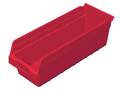 Akro-Mils 35 lb Shelf Storage Bin, Plastic, 6 5/8 in W, 6 in H, 17 7/8 in L, Red 30098RED