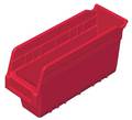 Akro-Mils 20 lb Shelf Storage Bin, Plastic, 4 1/8 in W, 6 in H, 11 5/8 in L, Red 30040RED