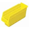 Akro-Mils 20 lb Hang & Stack Storage Bin, Industrial Grade Polymer, Yellow 30040YELLO