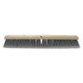 Tough Guy 18 in Sweep Face Broom Head, Soft, Synthetic, Gray 4KNA4