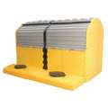 Ultratech Covered Twin IBC Containment Unit, 280 gal Spill Capacity, Polyethylene 1165