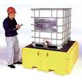 Ultratech IBC Still Containment Unit, for (1) IBC, 62 in L x 62 in W x 28 in H, 8500 lb Load Capacity, Yellow 1157