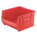 Akro-Mils 300 lb Storage Bin, Plastic, 18 1/4 in W, 12 in H, Red, 23 7/8 in L 30289RED