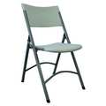 Zoro Select Folding Chair, Blow Molded, White 4NHN5
