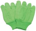Condor Canvas Gloves, Cotton, L, High Visibility Green, PR 4NMU5