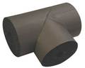 K-Flex Usa 2-3/8" x 1" Elastomeric Tee Pipe Fitting Insulation, 3/4" Wall 801-T-068238