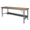 Durham Mfg Workbench, Adj Hght, Fldng Legs, Tempered Hard Board Top, 60"X30" WBF-TH-3060-95