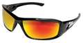 Edge Eyewear Safety Glasses, Aqua Precision Red Mirror Scratch-Resistant XBAP119