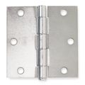 Zoro Select 3 1/2 in W x 3 1/2 in H zinc plated Door and Butt Hinge 4PA60