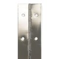 Zoro Select 1 in W x 72 in H Bright Nickel Continuous Hinge 4PB13