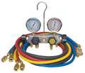 Dayton Manifold Gauge Set, 4 Valve, 4 Hoses 4PDG2