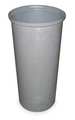 Zoro Select 11 gal Round Trash Can, Gray, 15 1/2 in Dia, None, Plastic 4PGR6