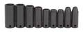 Proto 3/8" Drive Thin Wall Deep Impact Sockets set SAE 9 Pieces 1/4 in to 3/4 in , Black Oxide J72117