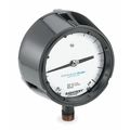 Ashcroft Pressure Gauge, 0 to 160 psi, 1/2 in MNPT, Plastic, Black 451279SS04LXLL160