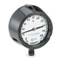 Ashcroft Pressure Gauge, 0 to 100 psi, 1/2 in MNPT, Plastic, Black 451279SS04LXLL100