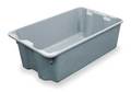 Molded Fiberglass Stack & Nest Container, Gray, Fiberglass Reinforced Composite, 24 1/4 in L, 14 3/4 in W, 8 in H 780508