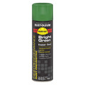 Rust-Oleum Rust Preventative Spray Paint, Bright Green, Gloss, 15 oz. V2134838