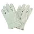 Condor Cowhide Drivers Gloves, Shirred Wrist Cuff, Off White, Size XL 4TJW1