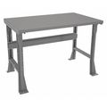 Tennsco Work Bench, Steel, 48" W, 33-1/2" Height, 4000 lb., Flared WB-1-3048S
