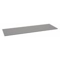 Tennsco Decking, Ribbed Steel, 72 in W, 24 in D, Gray, Powder Coated Finish, Gauge: 22 BSD-7224