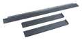 Zoro Select Side/Back Rail Kit, 96W x 30D x 3H, Gray 4TW38