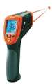 Extech Infrared Thermometer, Backlit LCD, -58 Degrees  to 3992 Degrees F, Single Dot Laser Sighting 42570